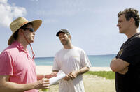 Director Nicholas Stoller, producer Judd Apatow and Jason Segel on the set of "Forgetting Sarah Marshall."